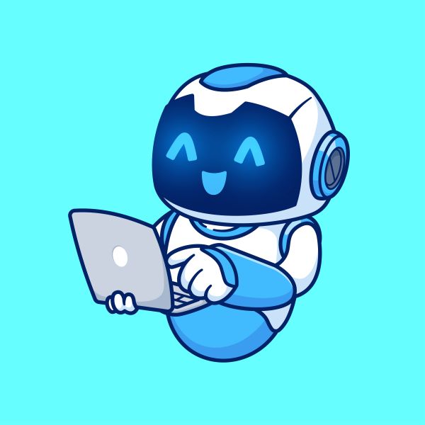 Robot with laptop