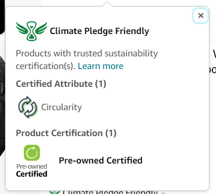 Climate Pledge Friendly badge